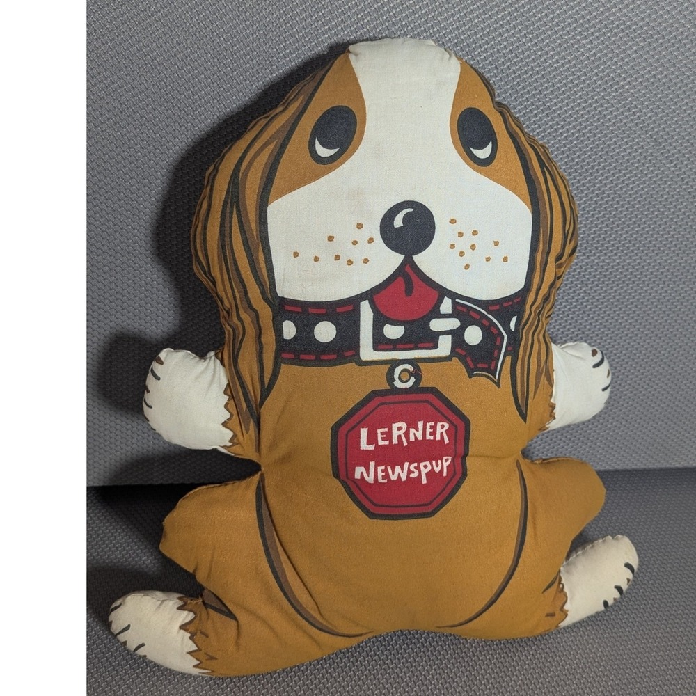 Vintage 1972 Lerner Newspup Plush Pillow Myers Publishing Advertising Doll 12 in